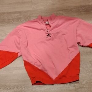 Pink and Orange Colorblock Sweater